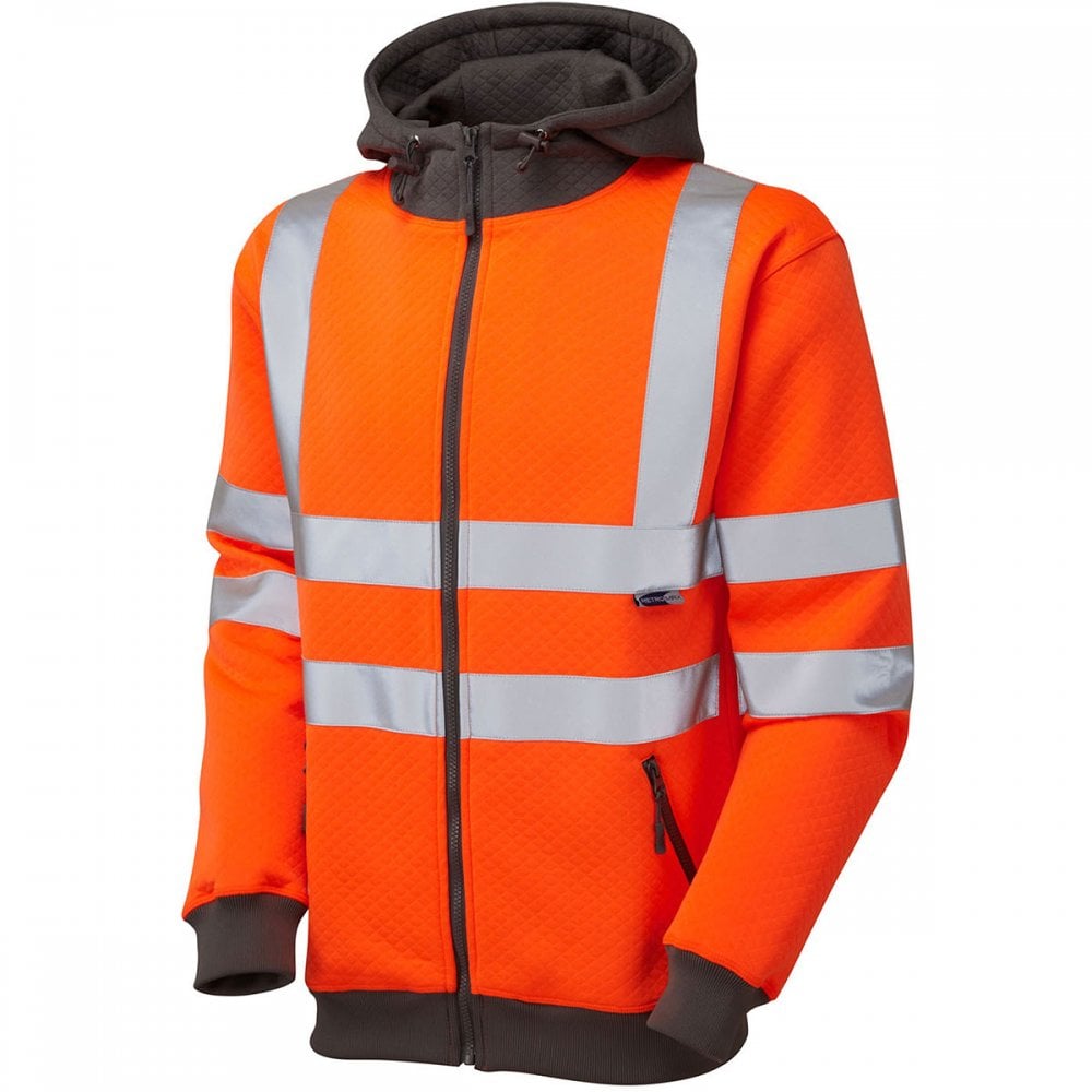 SS02 Saunton ISO 20471 Class 3 Full Zip Hooded Sweatshirt