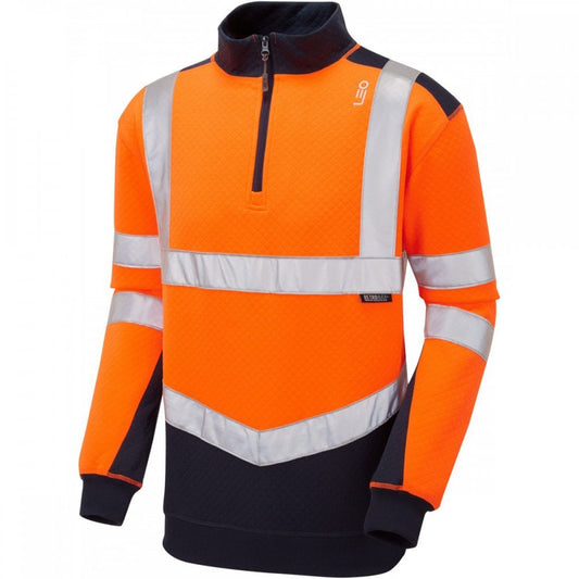 SS08 Tapeley ISO 20471 Class 2 Ecoviz Pc Dual Colour 1/4 Zip Sweatshirt