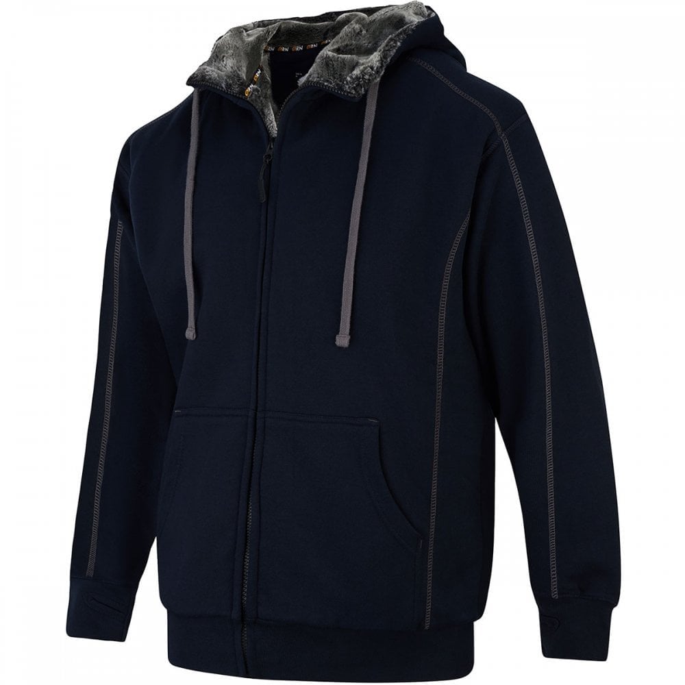 1285 Crane Fur-Lined Hooded Sweatshirt