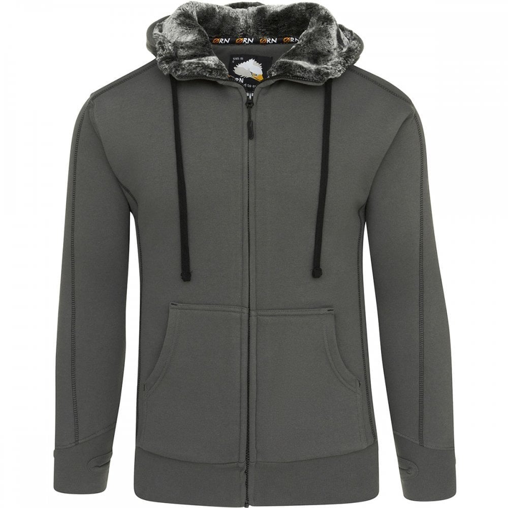 1285 Crane Fur-Lined Hooded Sweatshirt