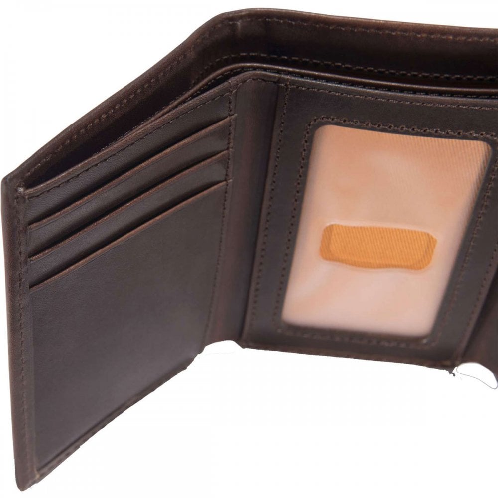 B0000219 Oil Tan Leather Trifold Wallet