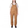 106001 Womens Relaxed Fit Canvas Bib Overall Carhartt Brown L *One Size Only - Outlet Store*