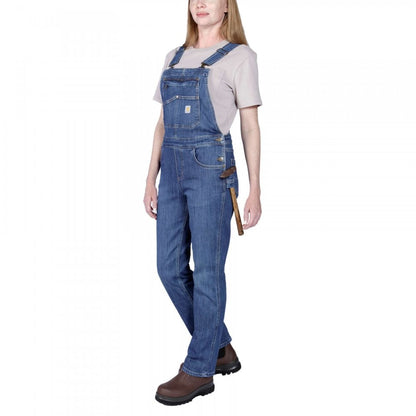 106002 Womens Relaxed Fit Denim Bib Overall