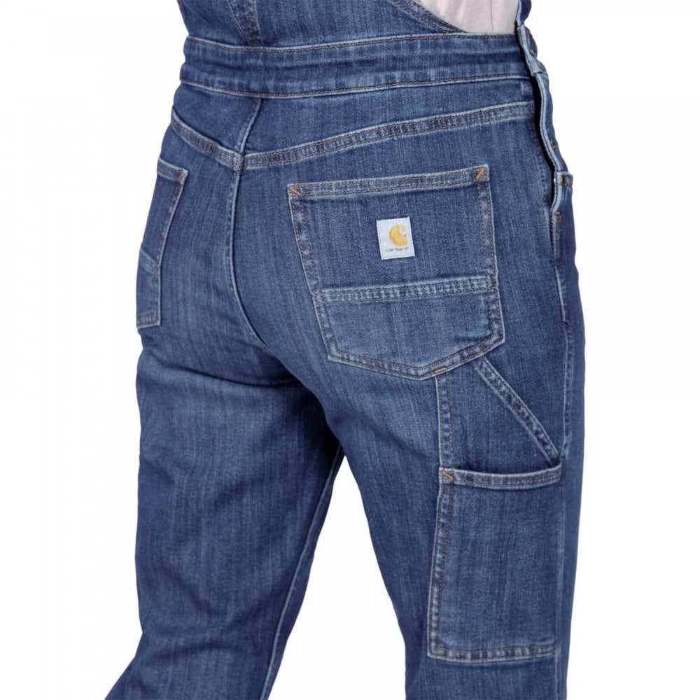 106002 Womens Relaxed Fit Denim Bib Overall