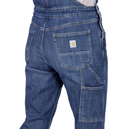106002 Womens Relaxed Fit Denim Bib Overall