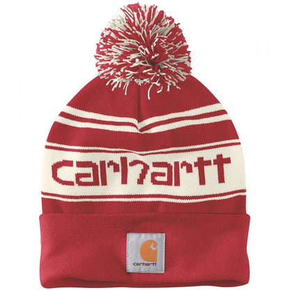 105168 Christmas Knit Cuffed Logo Beanie