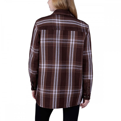 105991 Womens Twill Long Sleeve Plaid Shirt