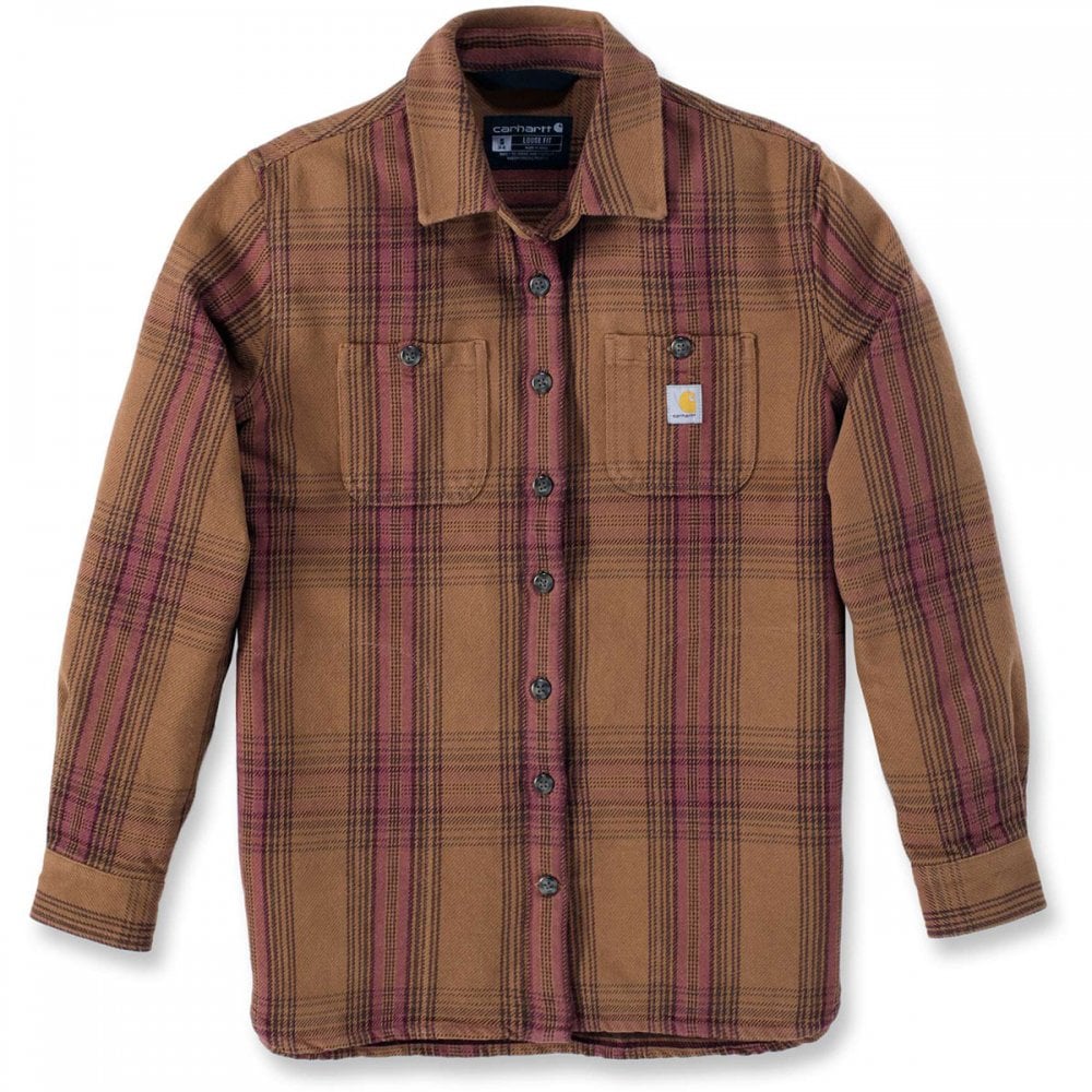 105991 Womens Twill Long Sleeve Plaid Shirt
