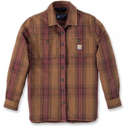 105991 Womens Twill Long Sleeve Plaid Shirt