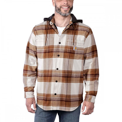 105938 Flannel Sherpa-Lined Hooded Shirt Jacket