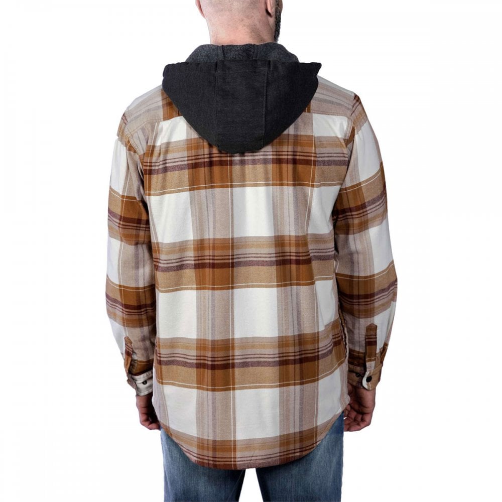 105938 Flannel Sherpa-Lined Hooded Shirt Jacket