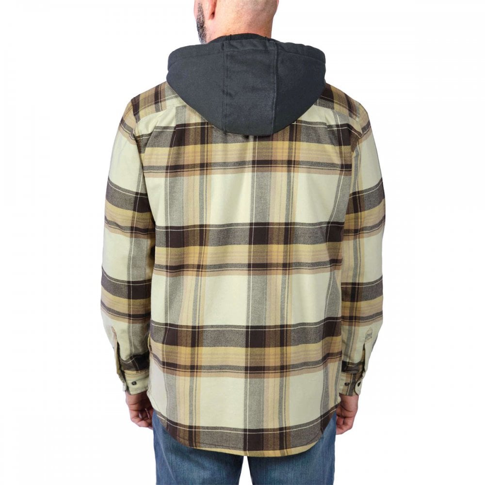 105938 Flannel Sherpa-Lined Hooded Shirt Jacket