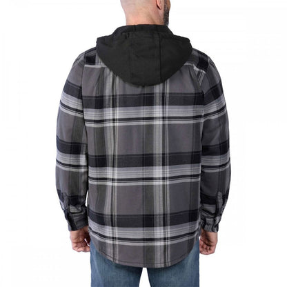105938 Flannel Sherpa-Lined Hooded Shirt Jacket