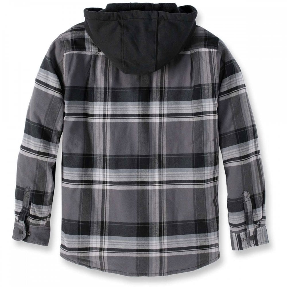 105938 Flannel Sherpa-Lined Hooded Shirt Jacket