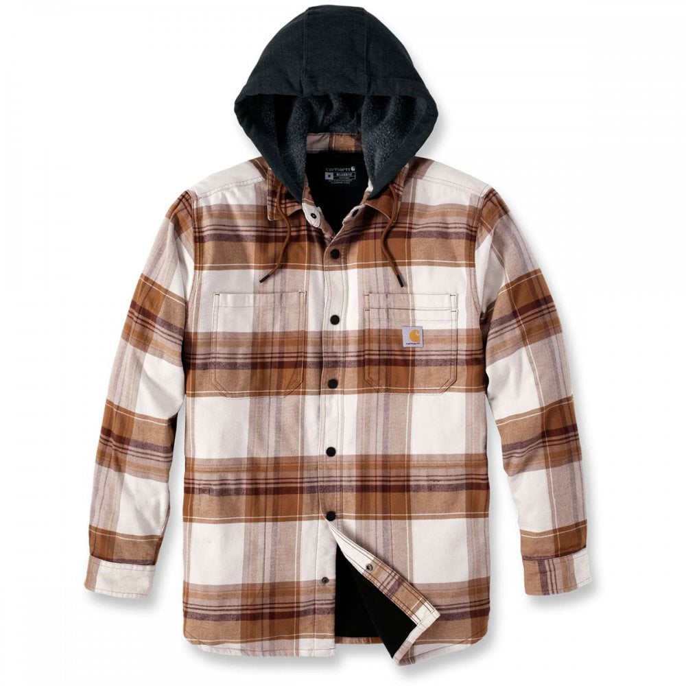 105938 Flannel Sherpa-Lined Hooded Shirt Jacket