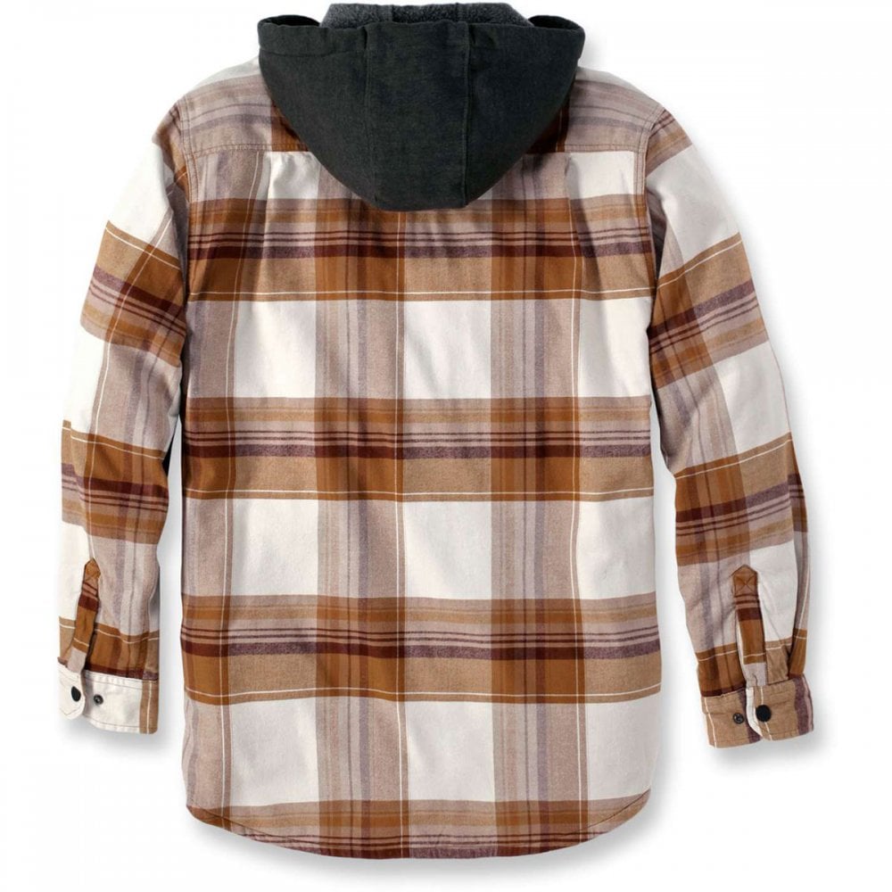 105938 Flannel Sherpa-Lined Hooded Shirt Jacket