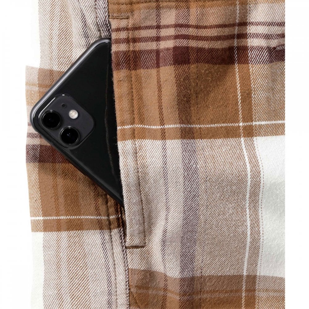 105938 Flannel Sherpa-Lined Hooded Shirt Jacket