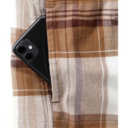 105938 Flannel Sherpa-Lined Hooded Shirt Jacket