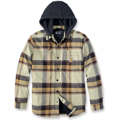 105938 Flannel Sherpa-Lined Hooded Shirt Jacket