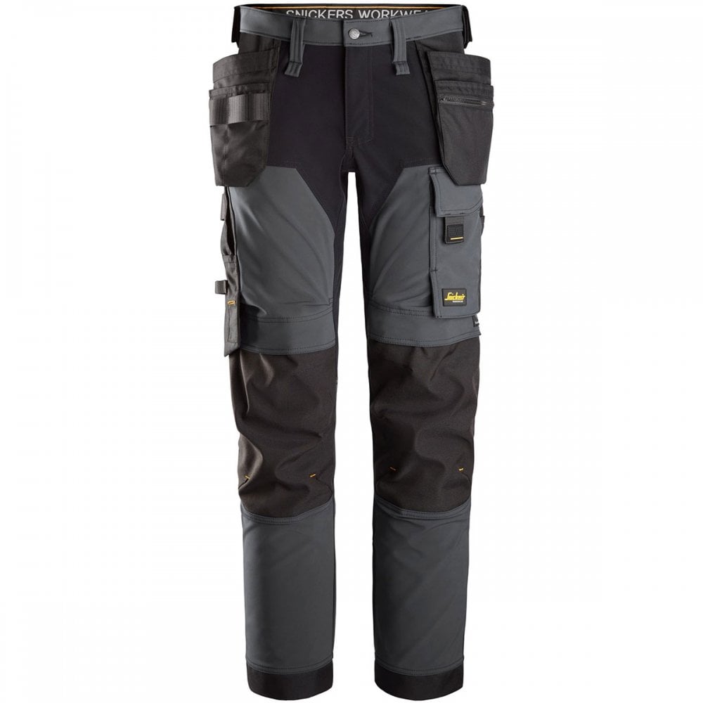 6275 AllroundWork  4-way Stretch Trousers With Holster Pockets Steel Grey/Black 35" 35" *One Size Only - Outlet Store*