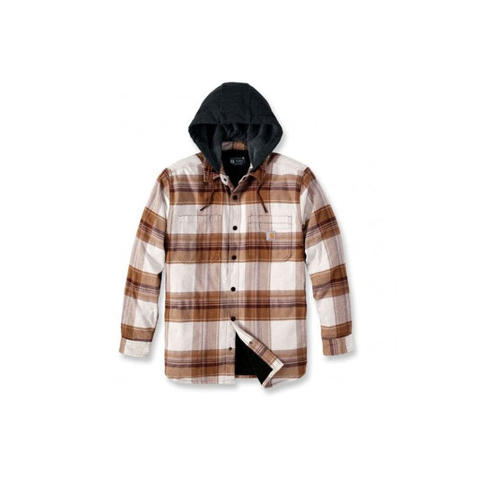 105938 Flannel Sherpa-Lined Hooded Shirt Jacket