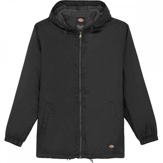 Fleece Lined Nylon Hooded Jacket