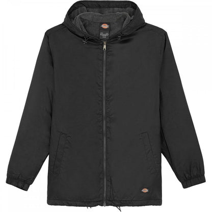 Fleece Lined Nylon Hooded Jacket