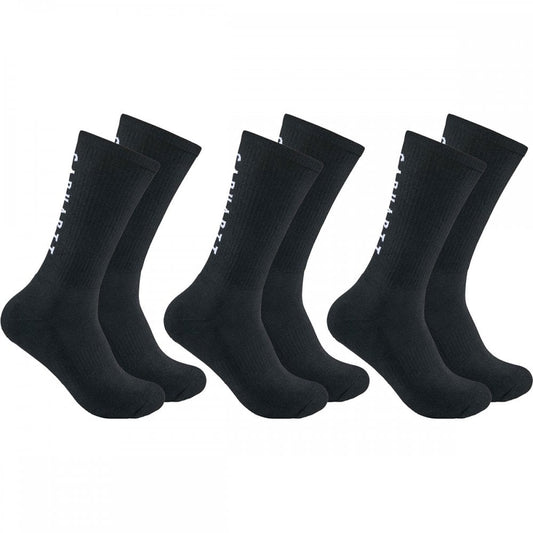 SC9913M Midweight Logo Crew Sock 3 Pack