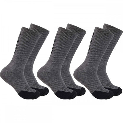 SC9913M Midweight Logo Crew Sock 3 Pack