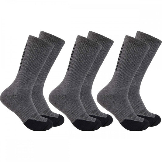 SC9913M Midweight Logo Crew Sock 3 Pack