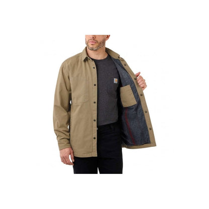 105532 Fleece Lined Snap Front Shirt Jacket