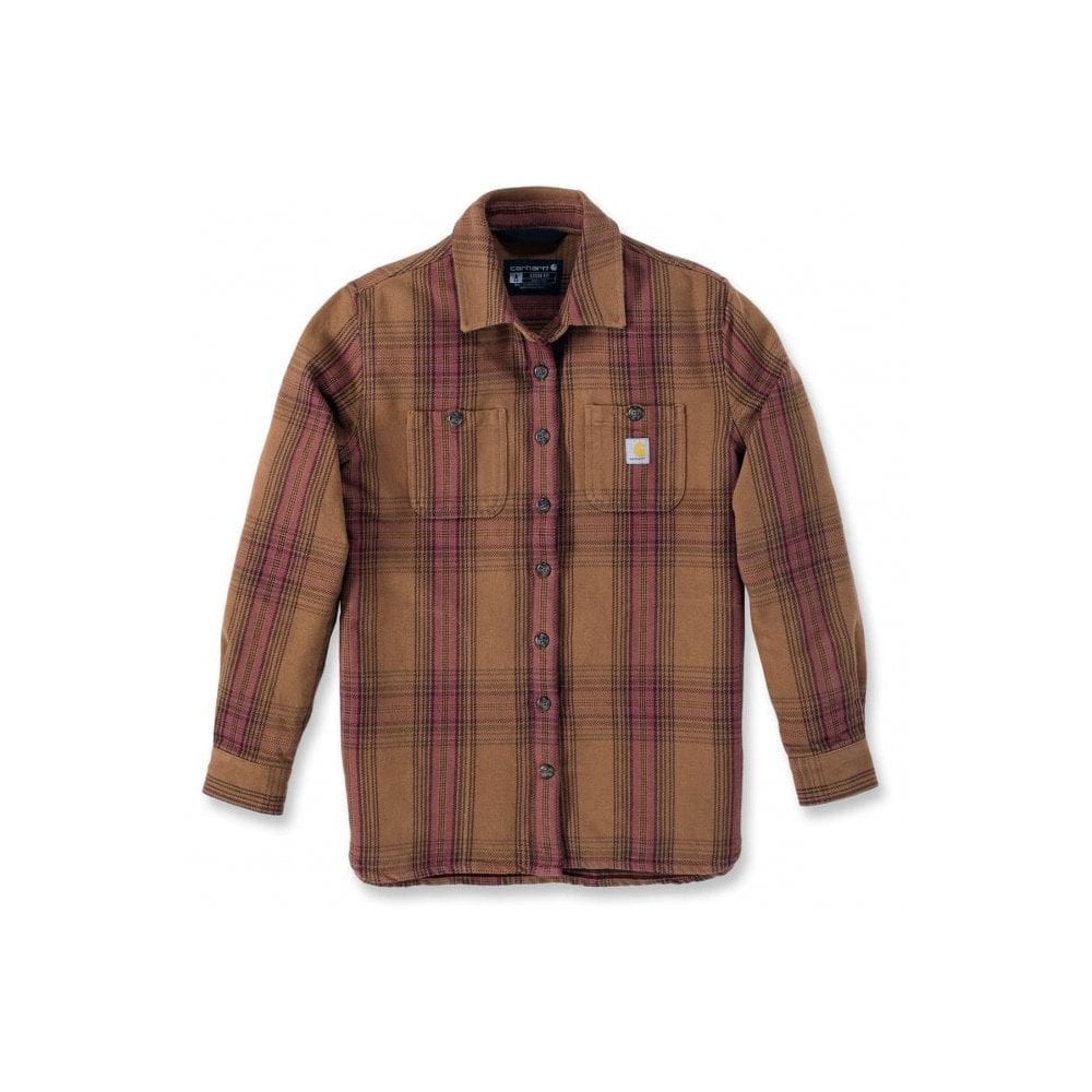 105991 Womens Twill Long Sleeve Plaid Shirt