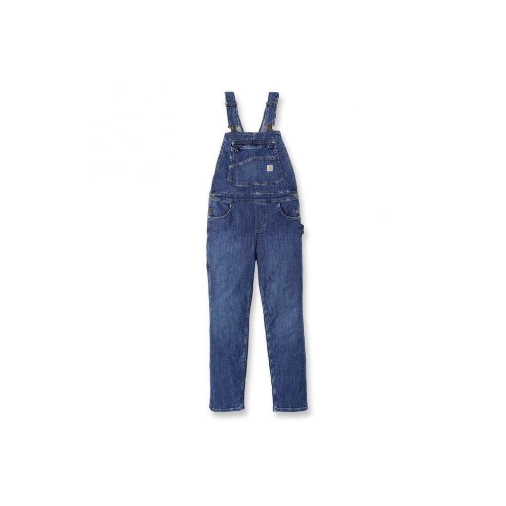 106002 Womens Relaxed Fit Denim Bib Overall