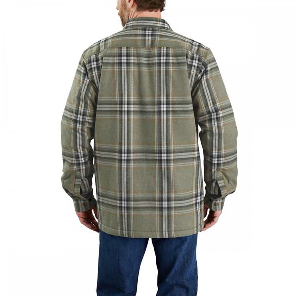 105430 Flannel Sherpa Lined Shirt Jacket