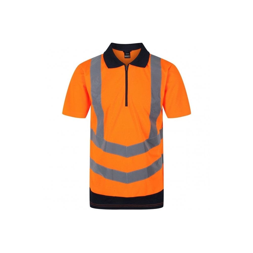 TRS189 Mens Hi Vis Pro Reflective Polo Work Shirt