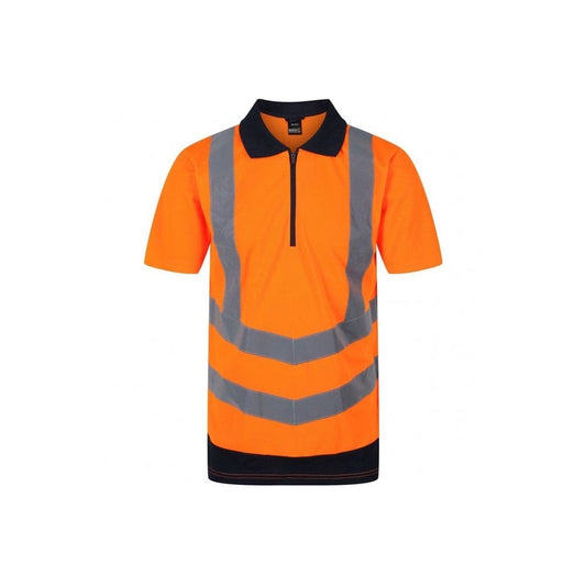 TRS189 Mens Hi Vis Pro Reflective Polo Work Shirt
