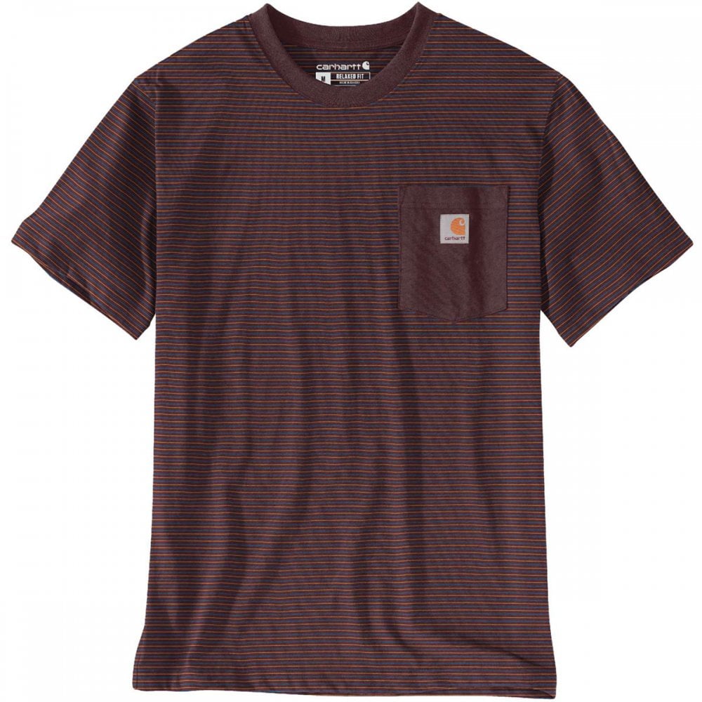106145 Relaxed Short Sleeve Pocket Stripe T-Shirt