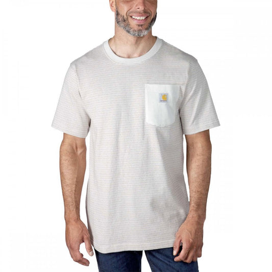 106145 Relaxed Short Sleeve Pocket Stripe T-Shirt