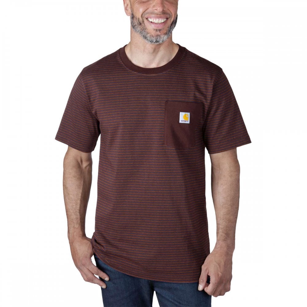 106145 Relaxed Short Sleeve Pocket Stripe T-Shirt
