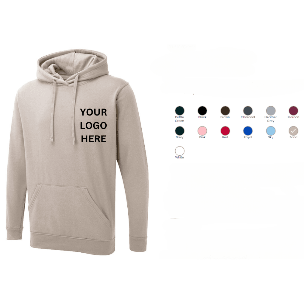 (New) Hoodie including company/team logo (Printed or Embroidery)