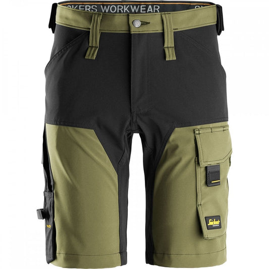 6173 AllroundWork 4-way Stretch Shorts Khaki Green/Black 38" *One Size Only - Outlet Store*