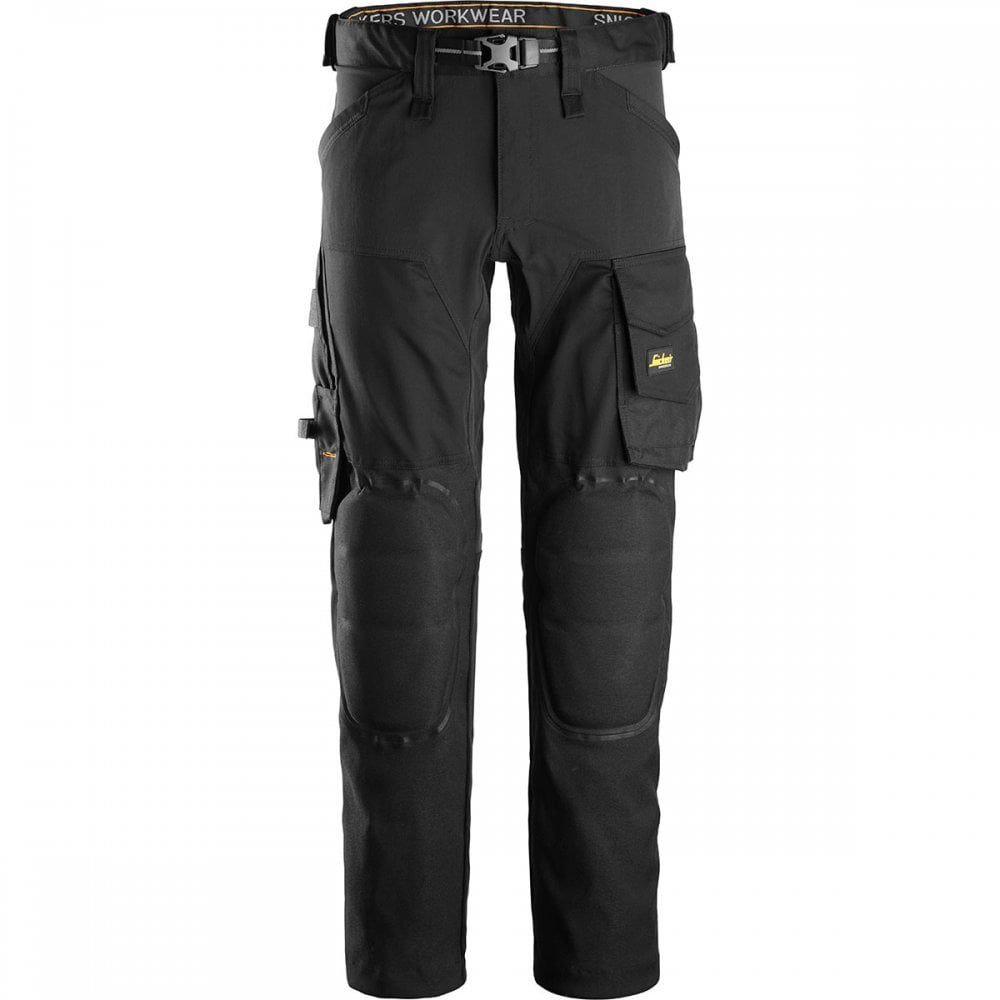 6593 AllroundWork Stretch Trousers Capsulized Kneepads Black 32" 35" *One Size Only - Outlet Store*
