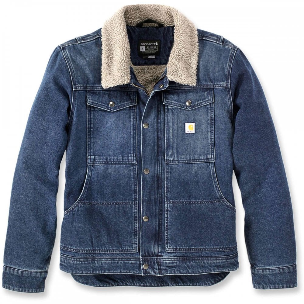 106323 Relaxed Fit Denim Sherpa-Lined Jacket