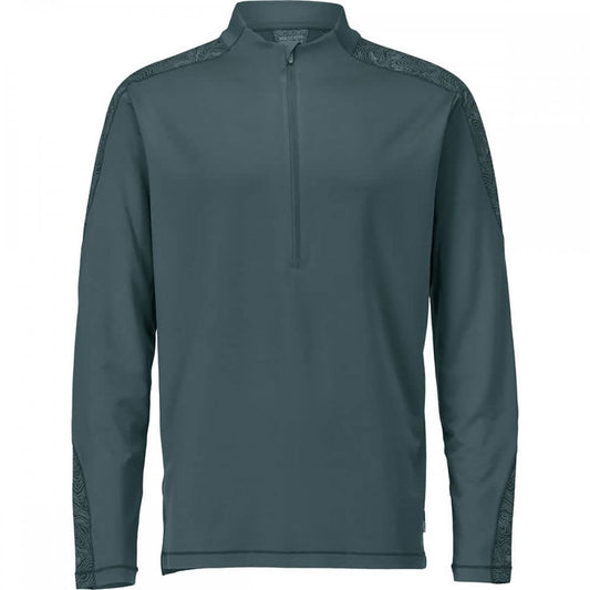 22681 T-shirt, long-sleeved, with half zip