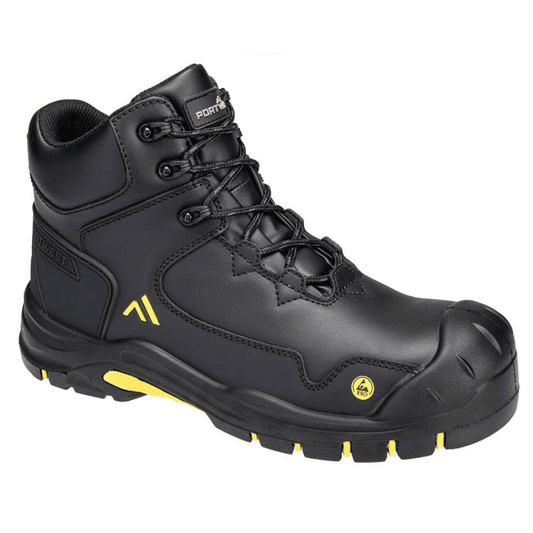 FC18 Apex Composite Mid Boot S3S ESD HRO SR SC FO UK10.5 - EU45 - US11.5 Black/Yellow *One Size Only - Outlet Store*