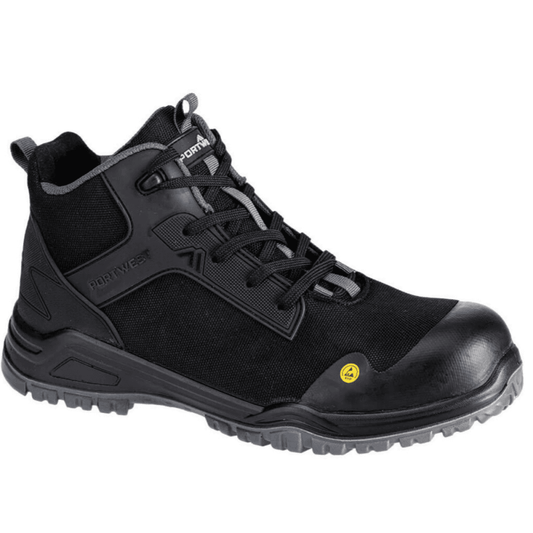 FE01 Bevel Composite Mid Boot S3S ESD SR FO UK7 - EU41 - US8 Black/Grey *One Size Only - Outlet Store*