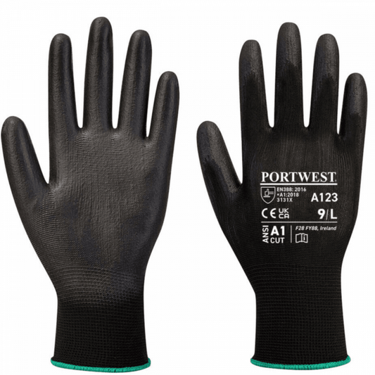 A123 PU Palm Glove Latex Free - Full Carton (144 pairs)