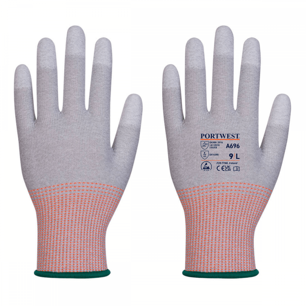 A696 LR13 ESD PU Fingertip Cut Glove (Pk12)