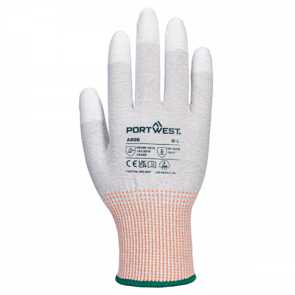 A696 LR13 ESD PU Fingertip Cut Glove (Pk12)