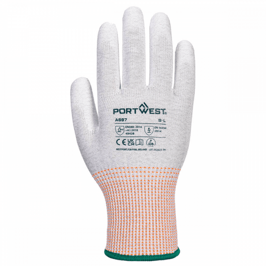 A697 LR13 ESD PU Palm Glove (Pk12)